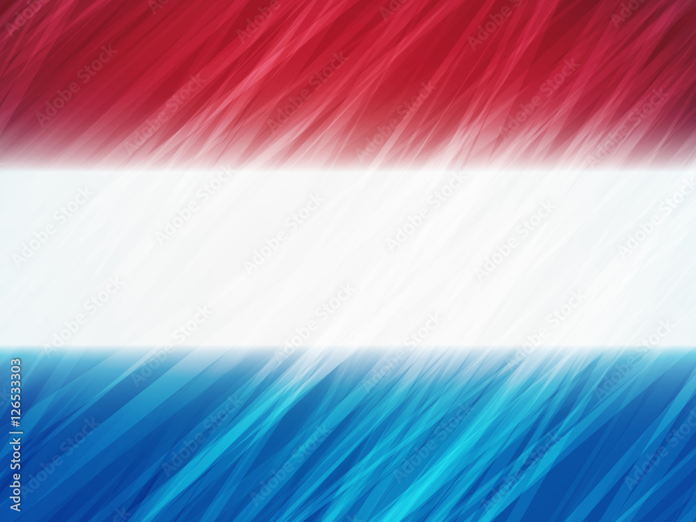 Netherlands flag with stripes brush strokes