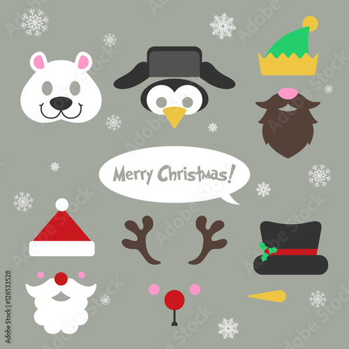 Christmas photo booth and scrapbooking set.