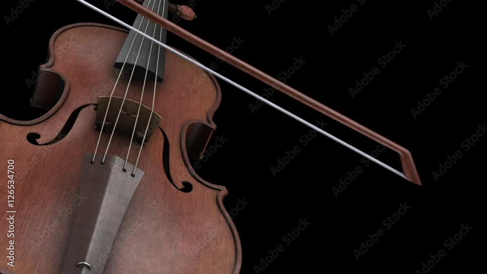 CG animation with alpha channel violin CG animation with alpha channel violin