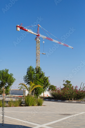 building crane in the park