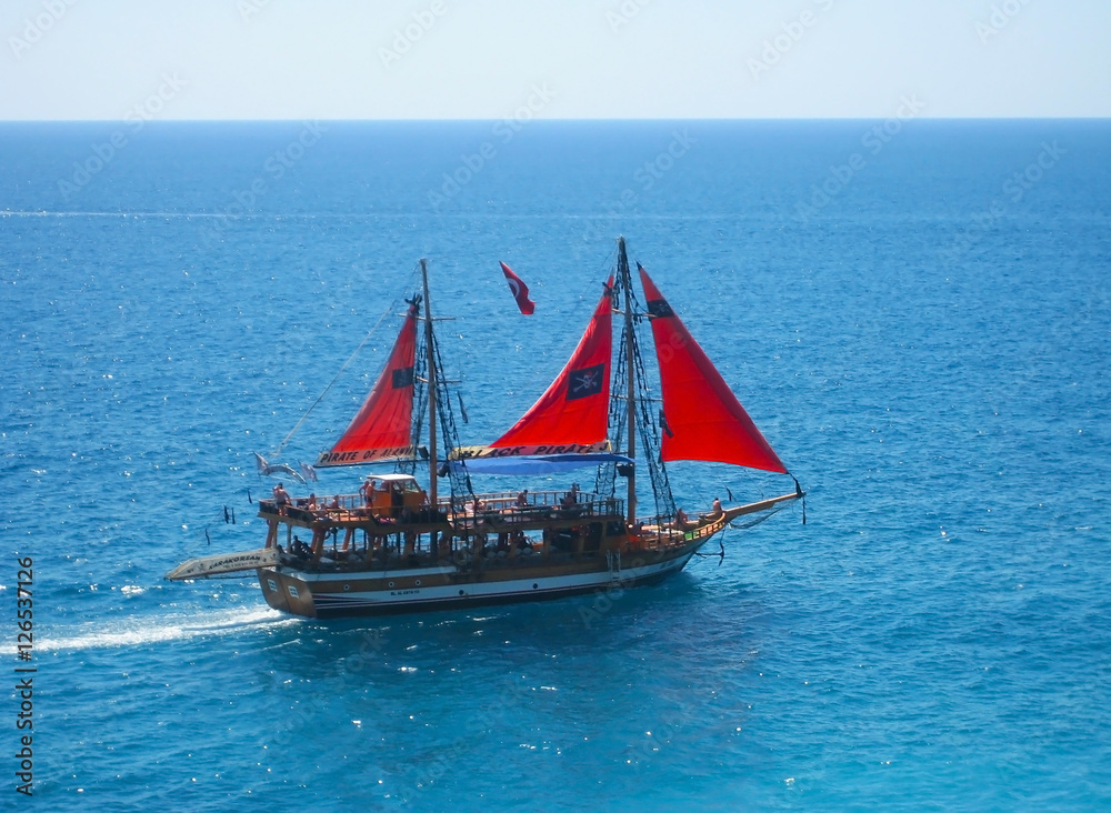 beautiful pirate sailing ship in the sea beautiful pirate sailing ship in the sea