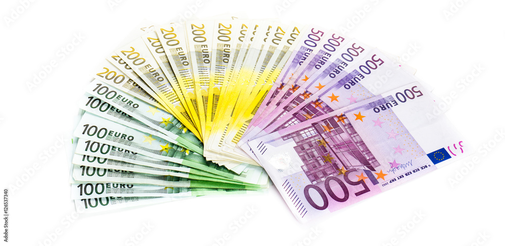 euro banknote money finance cash on white background euro banknote money finance cash on white background