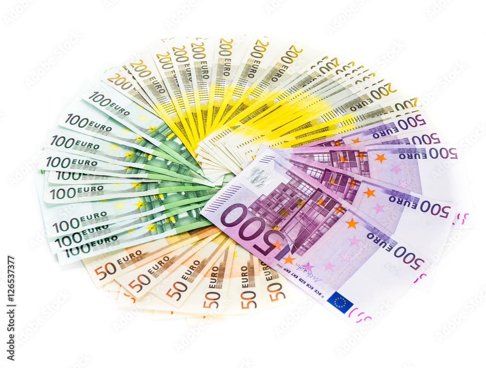 euro banknote money finance cash on white background euro banknote money finance cash on white background