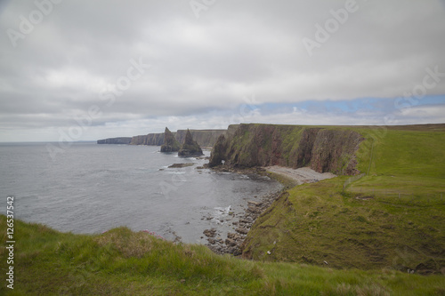 Duncansby Head sea stacks, John O Groats. Schottisches Hochland, Nördliches Schottland