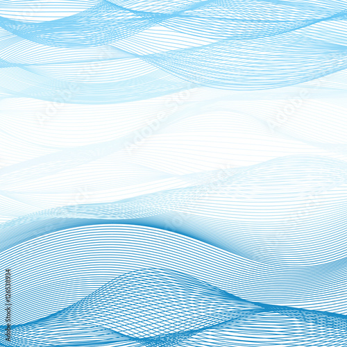 Background of blue-white ribbons intertwined illustration