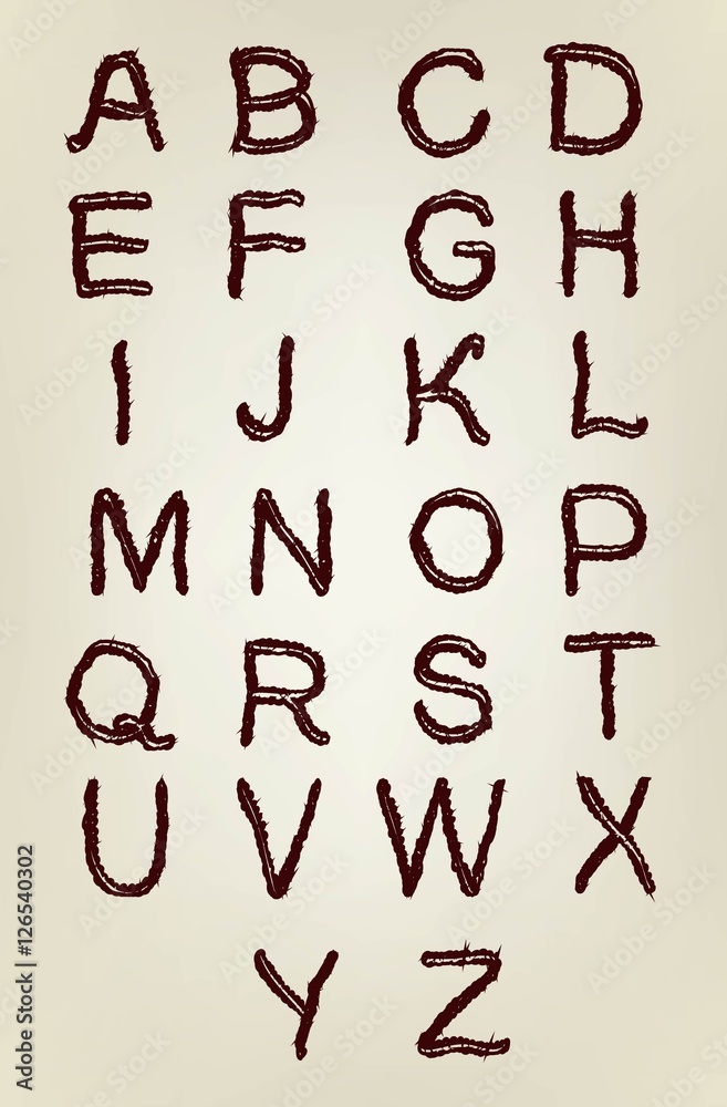 Alphabet. Vector set of hand written letters. Alphabet. Vector set of hand written letters.