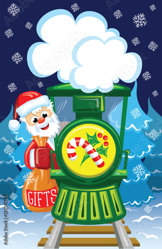 Santa on train