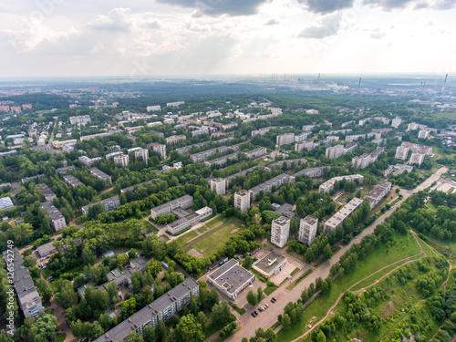 top view on the panorama of city - Kirovo-Chepetsk Russia