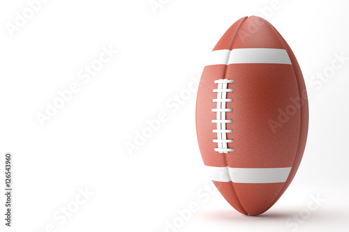 American Football on white background. 3D illustration