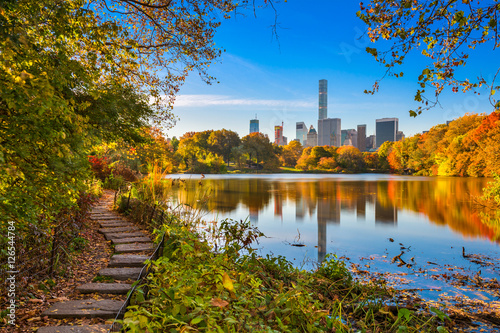 Photo Central Park New York City during Autumn.