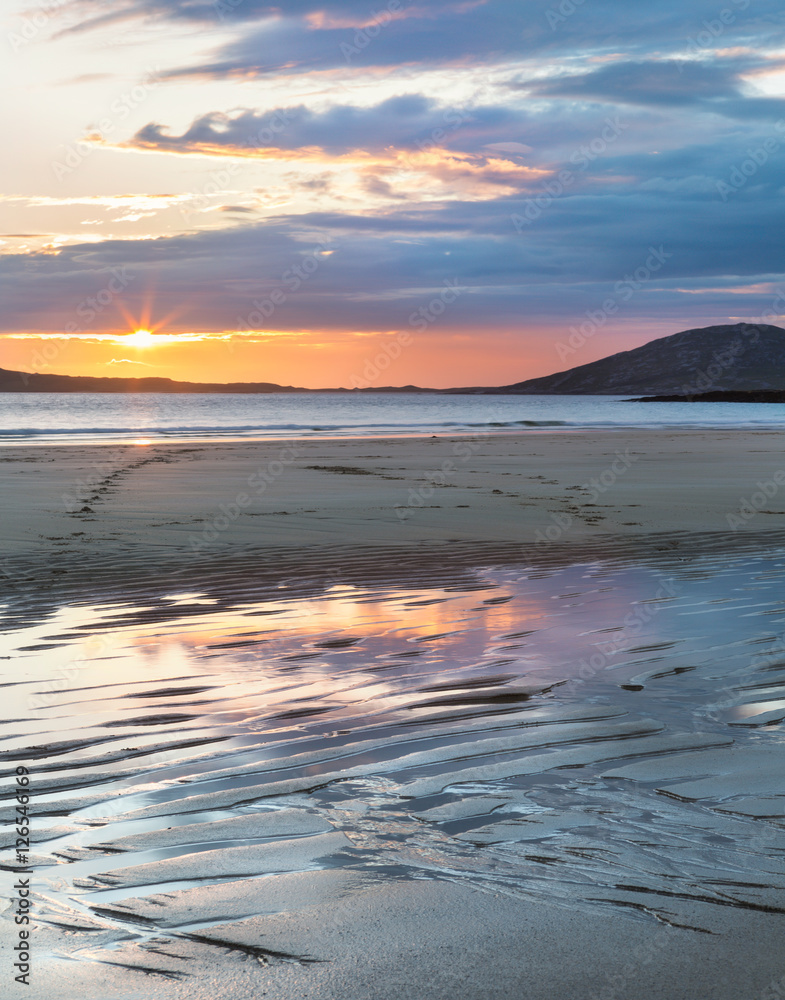 Naklejka premium Sunset on the Isle of Harris