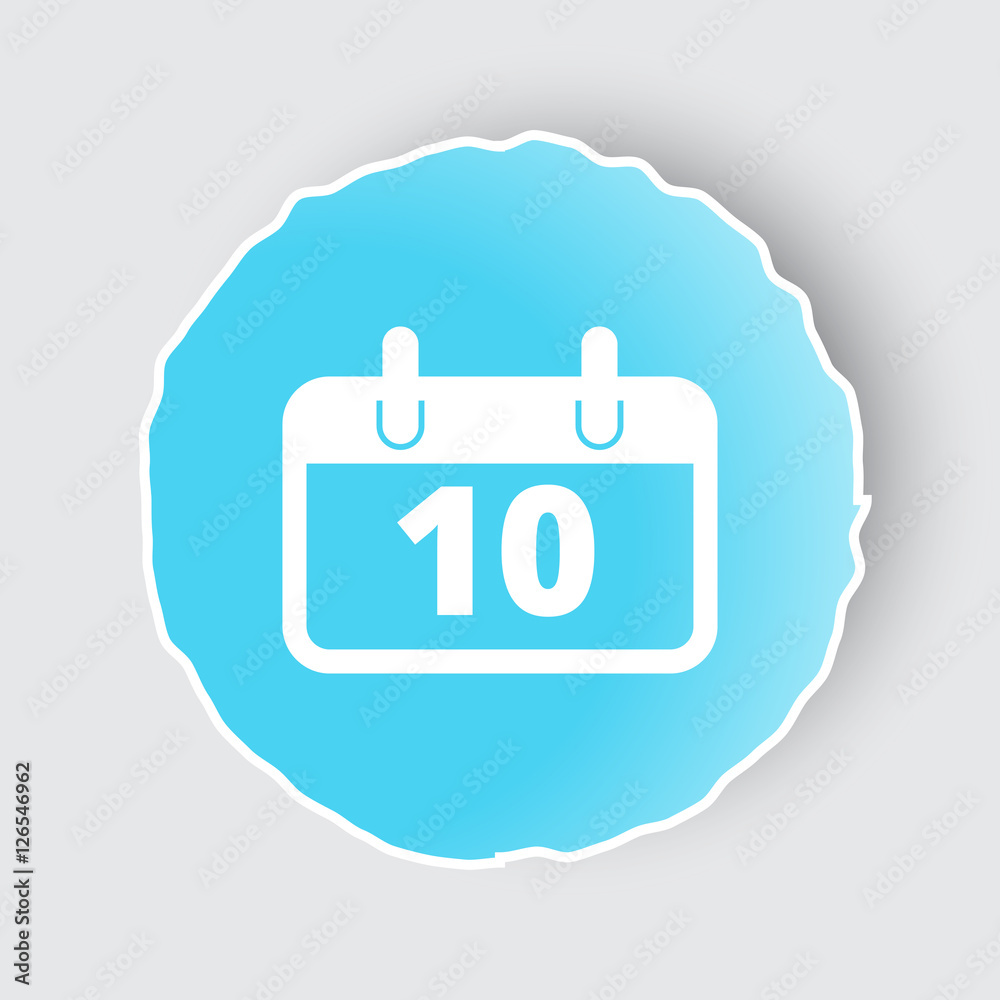 Blue app button with Calendar icon on white. Blue app button with Calendar icon on white.