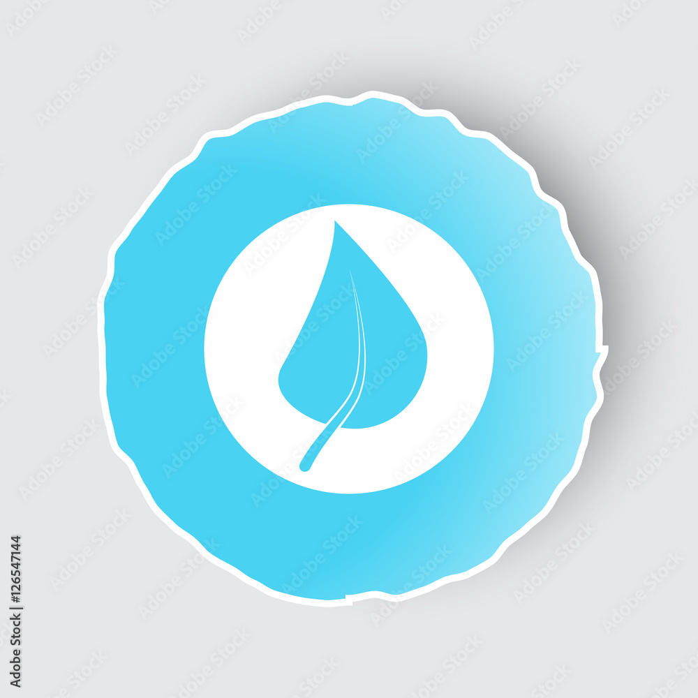 Blue app button with Herbs icon on white. Blue app button with Herbs icon on white.