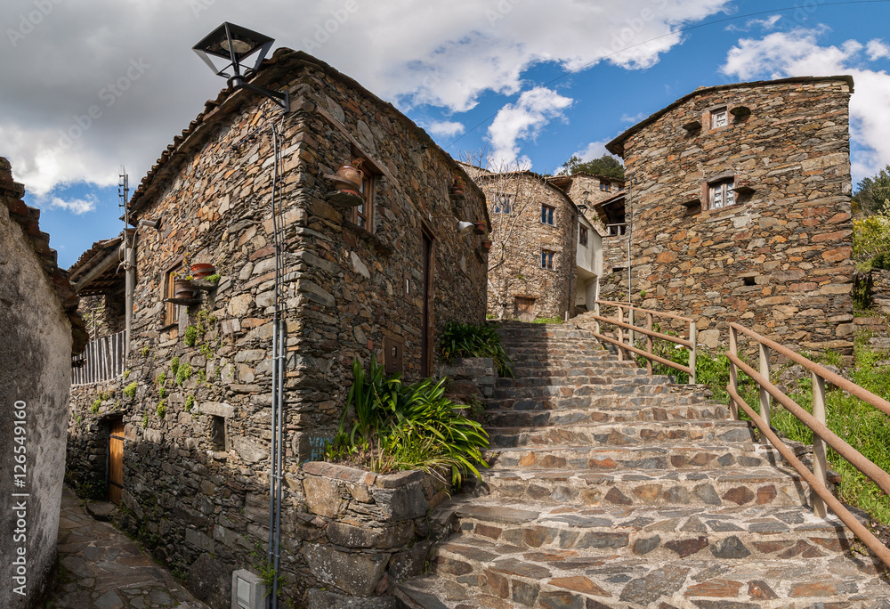 Typical schist home in Portugal