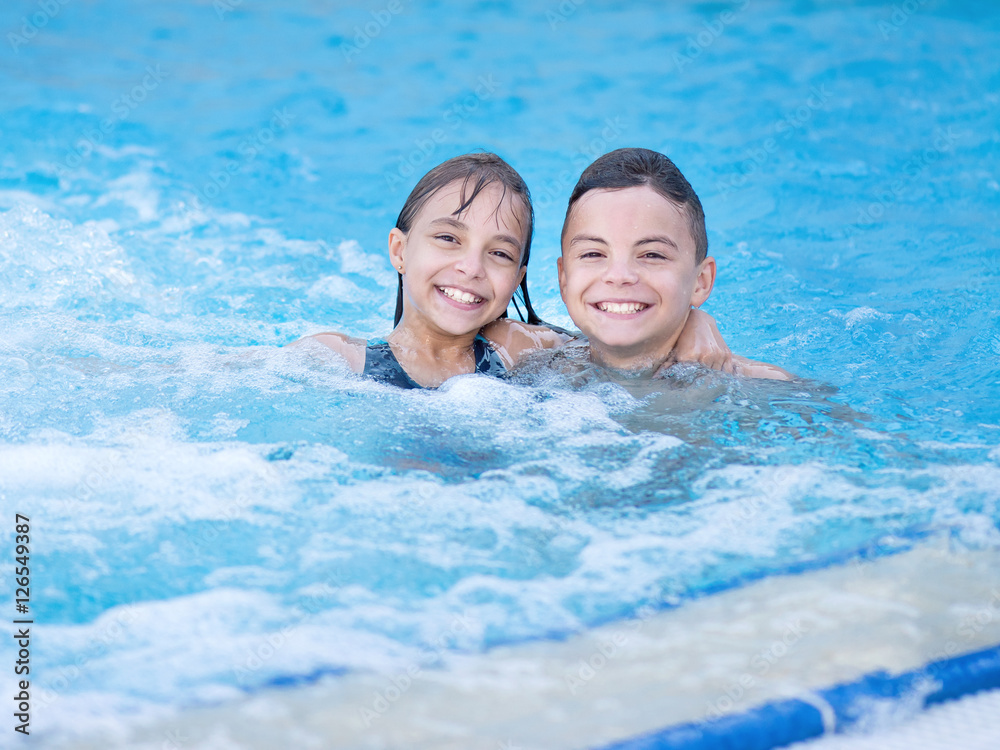 Children in pool