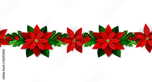 Seamless Christmas borders