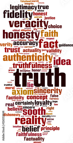 Truth word cloud concept. Vector illustration