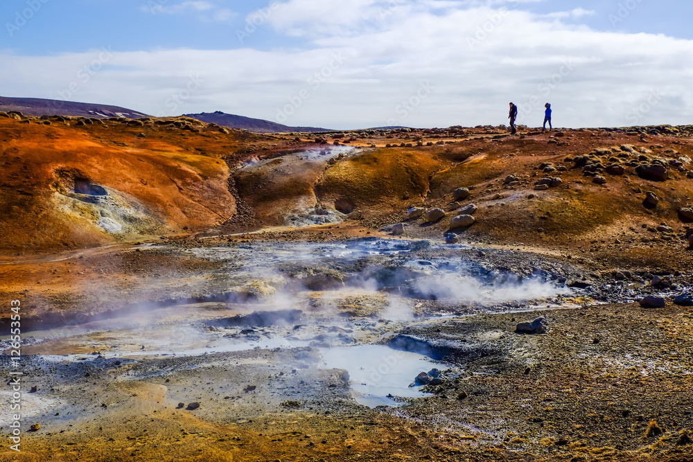 Seltun is a part of Krysuvik geothermal area in Reykjanes peninsula, Iceland