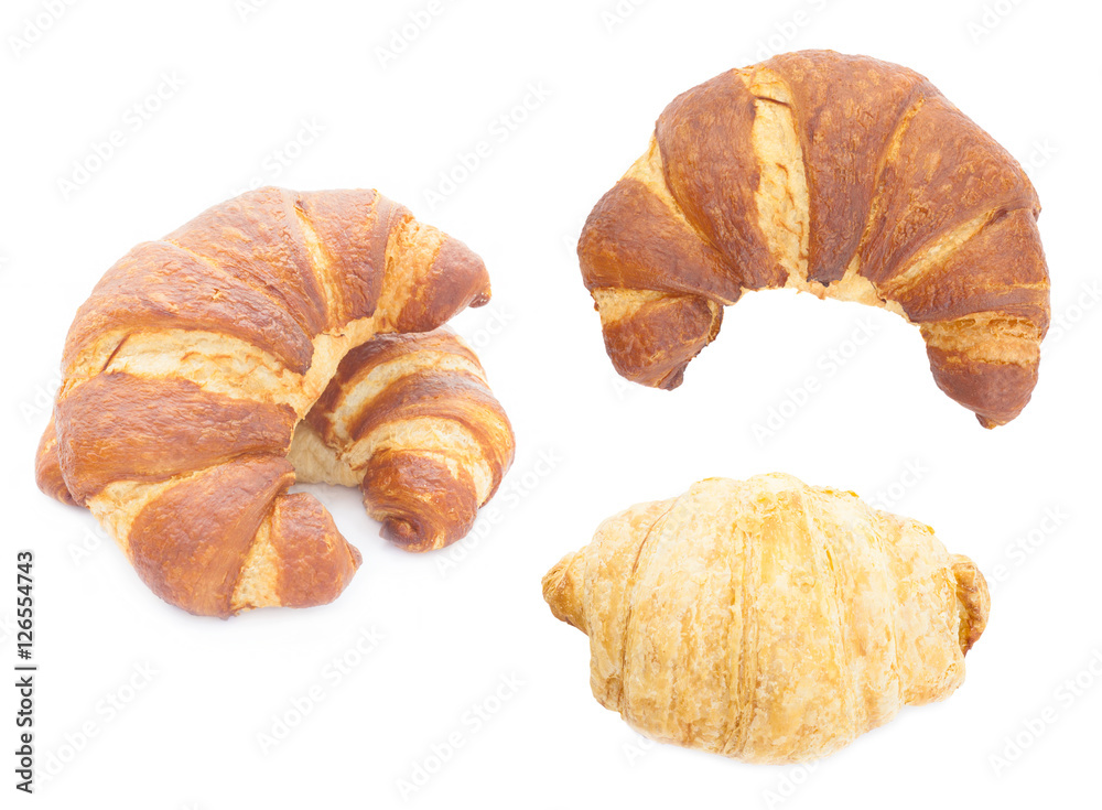 croissant set isolated on white background
