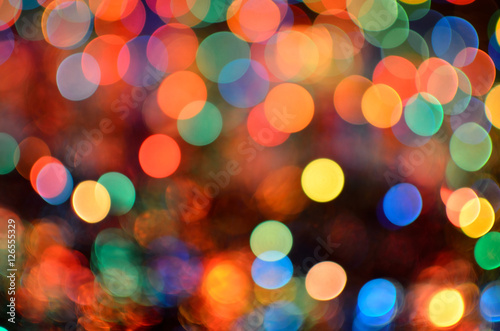 Holiday blurred colorful bokeh background