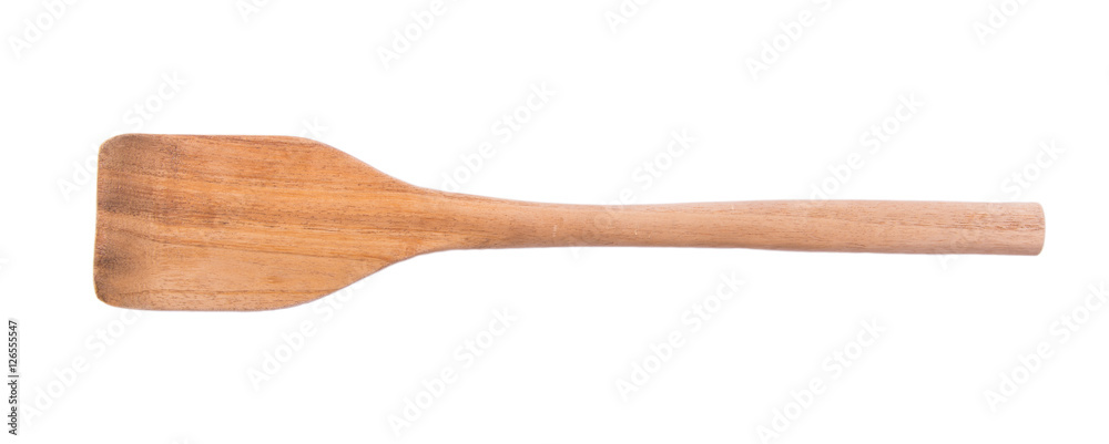 Wooden spatula isolated on white Wooden spatula isolated on white
