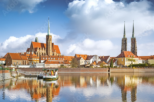 Tumski (Cathedral) Island in Wroclaw, Poland