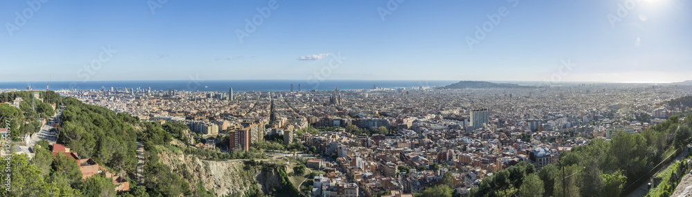 Panorama composition of Barcelona