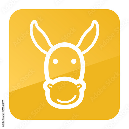 Donkey icon. Farm animal vector illustration