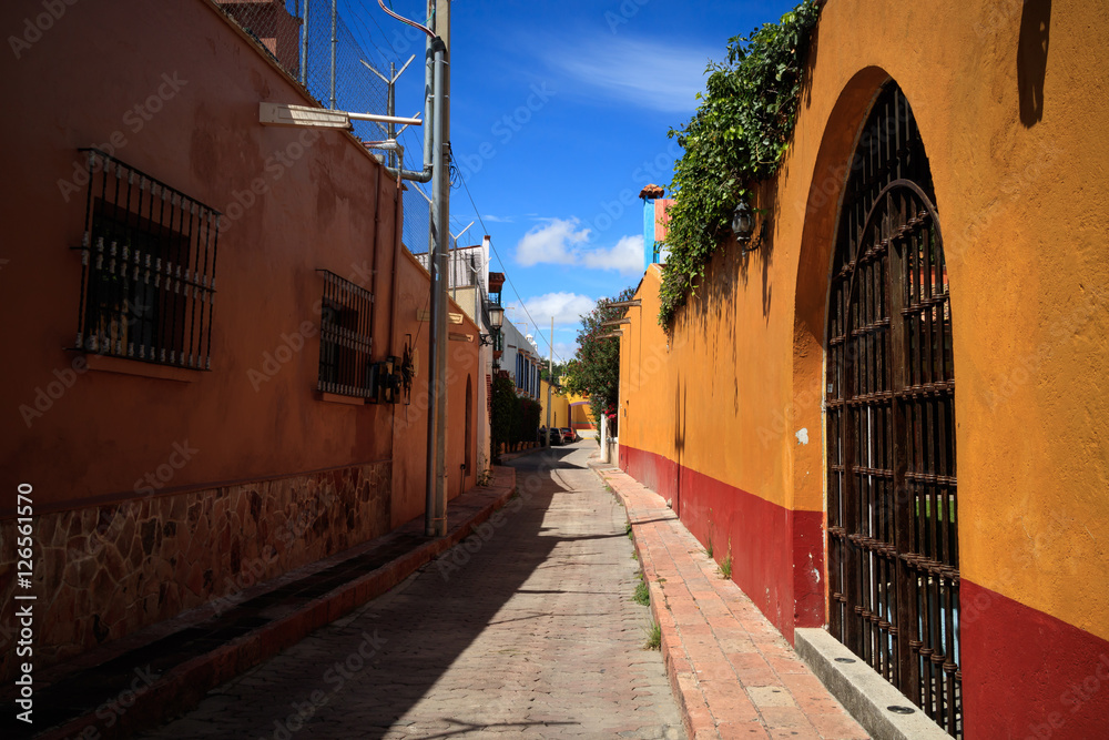 Street at Tequisquiapan, Mexico.