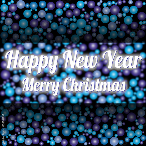 Happy Holidays inscription with balls background