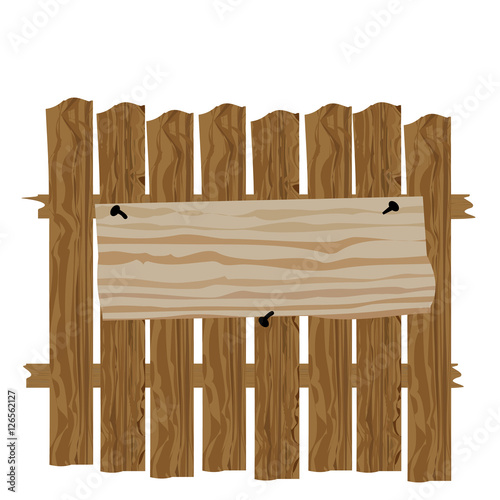 A fence made of wood. Classified ads and commercials illustration photo