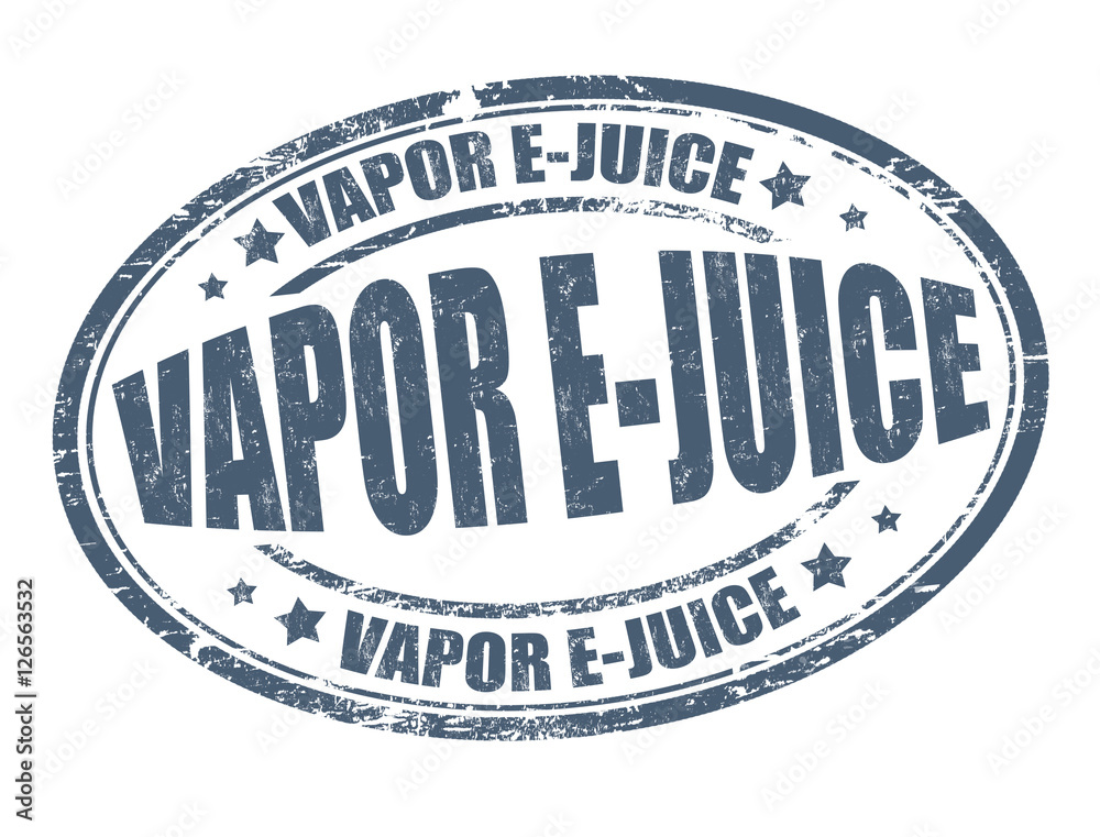 Vapor e-juice sign or stamp