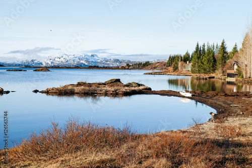 Lake Thingvellir in the Thingvellir National Park in Iceland