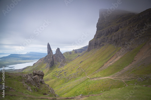 Der Old Man of Storr und andere Felsnadeln, Isle of Skye, Schottland