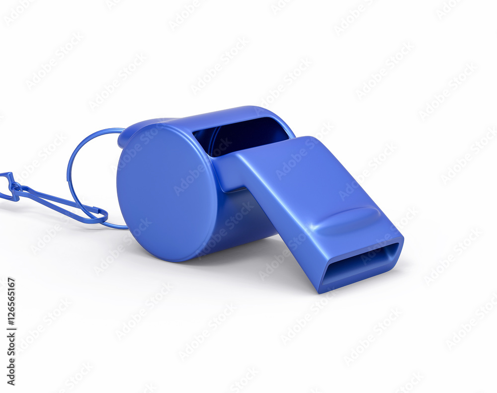3D Isolated Blue Whistle. Sport Judge Trainer Goal. 3D Isolated Blue Whistle. Sport Judge Trainer Goal.