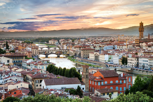 Beautiful sunset in Florence, Italy