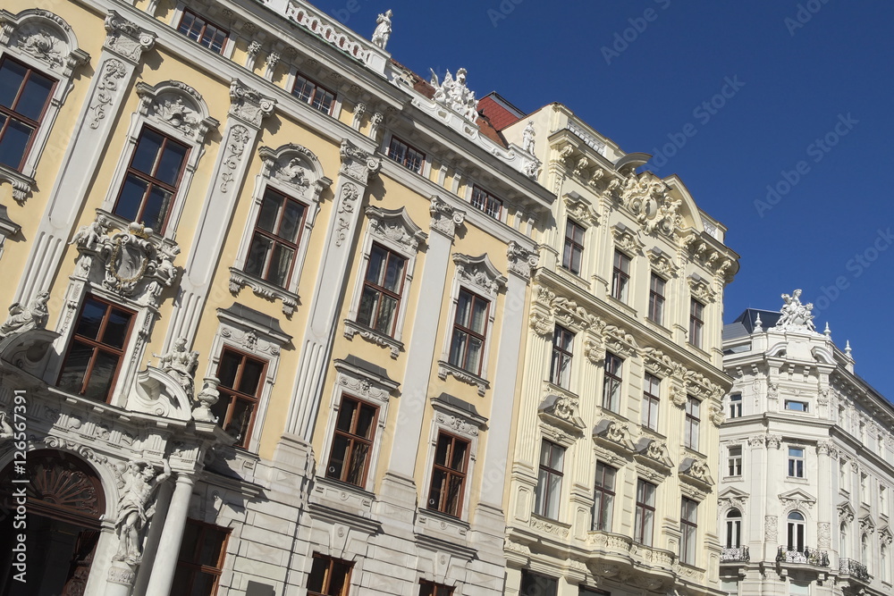 Wien - Historische Häuserzeile, Österreich