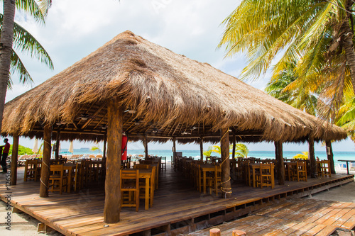 Restaurant on the beach on the island