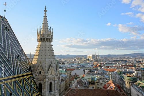 View of Vienna from the St.Stephan Cathedral.