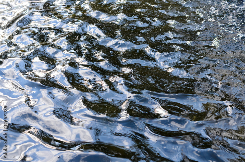Texture of rippled dark water surface with highlights Texture of rippled dark water surface with highlights
