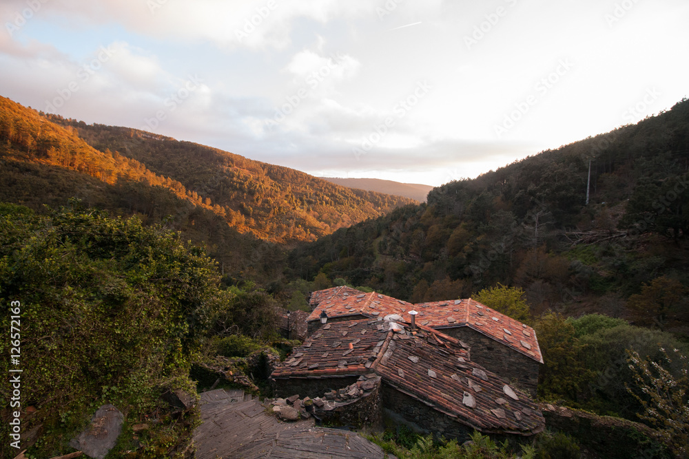 Typical schist homes in Portugal