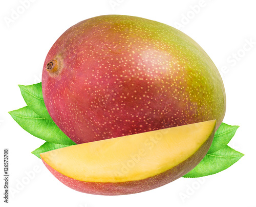 Group of mangos isolated on white background