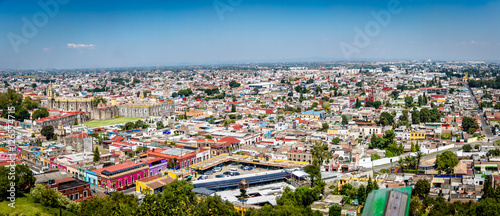 High view of Cholula City - Cholula, Puebla, Mexico © diegograndi