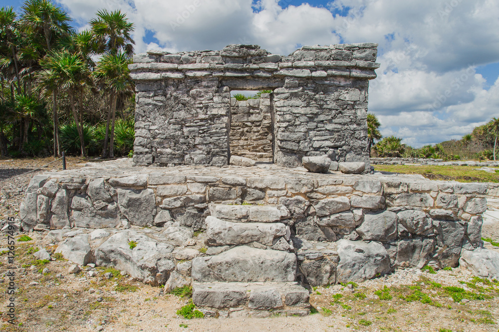 Mayan Ruins of Tulum. Old city. Tulum Archaeological Site. Riviera Maya. Mexico