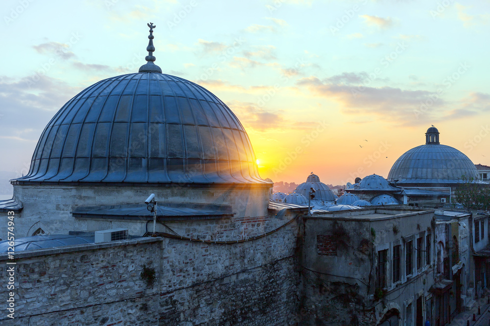 The beautiful Suleymaniye mosque in Istanbul, Turkey