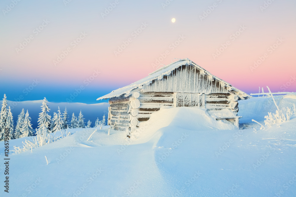 Fototapeta premium Solitary old houses.