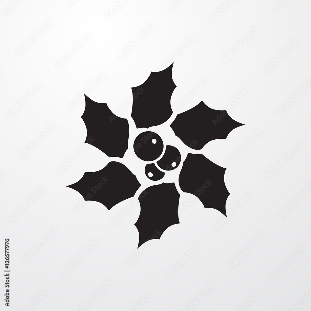 Fototapeta premium christmas wreath icon illustration