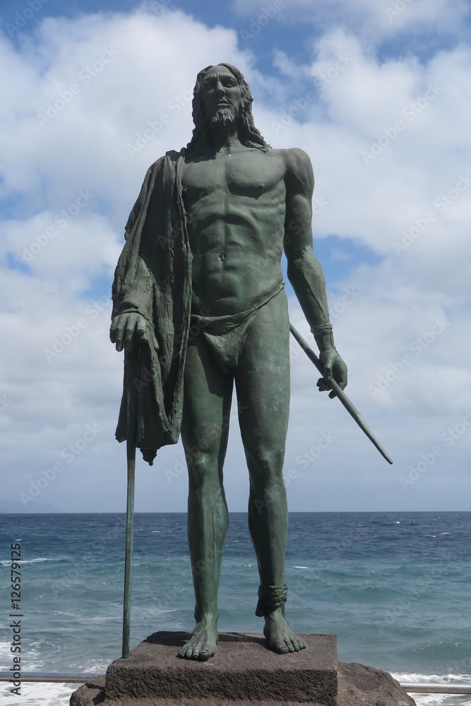 Obraz premium Teneriffa - Candelaria, Mencey Statue