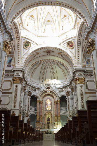 Interior of Church Nuestra Sra del Consuleo of Altea, province of Alicante, Spain