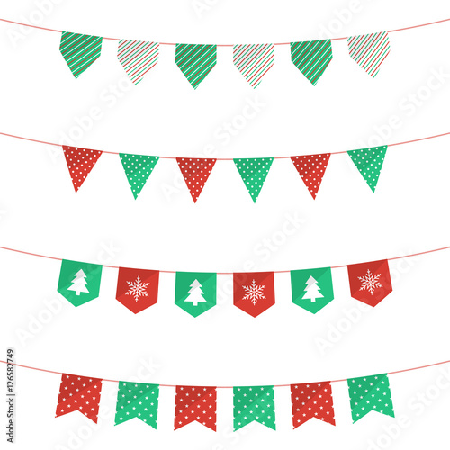 Christmas bunting flags